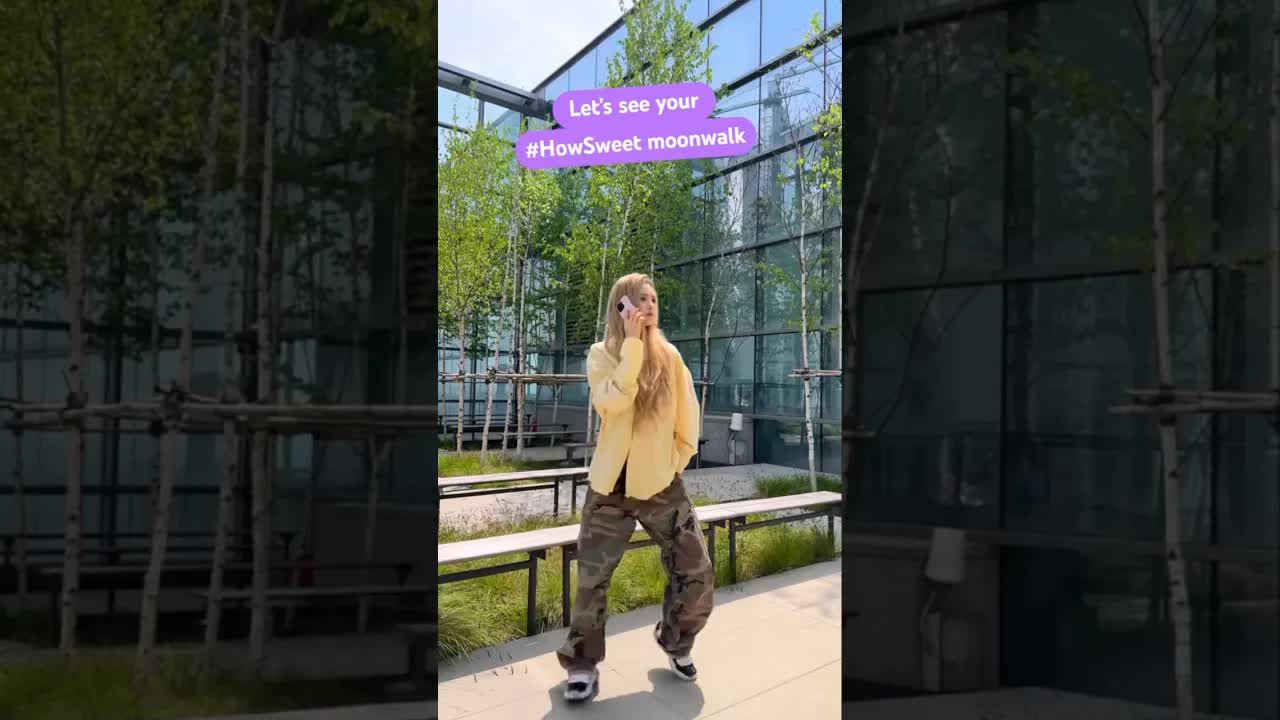 015 - Even a📞can't stop the groove! Show off your #HowSweet moonwalk on YouTube Shorts #NewJeans HowSweet