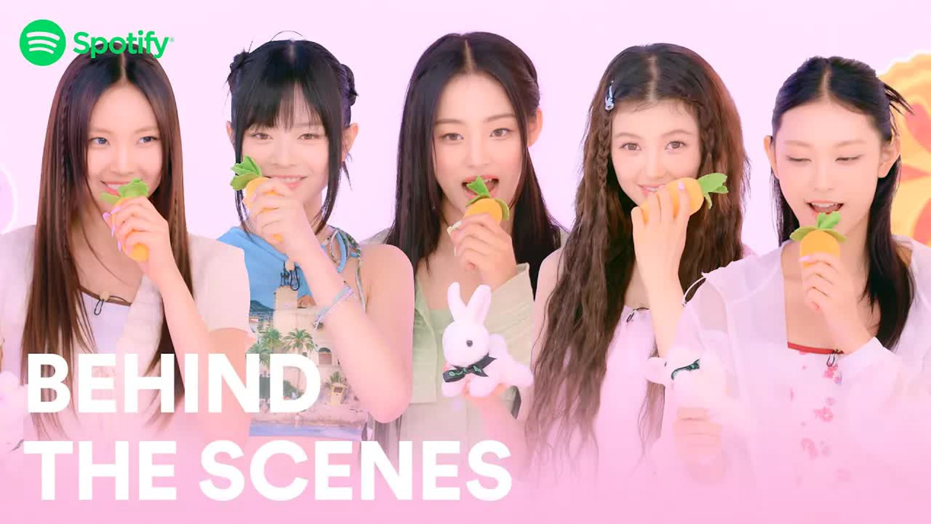 NewJeans on set with Spotify